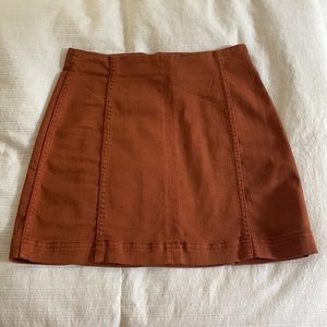 Burnt orange mini skirt